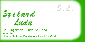 szilard luda business card